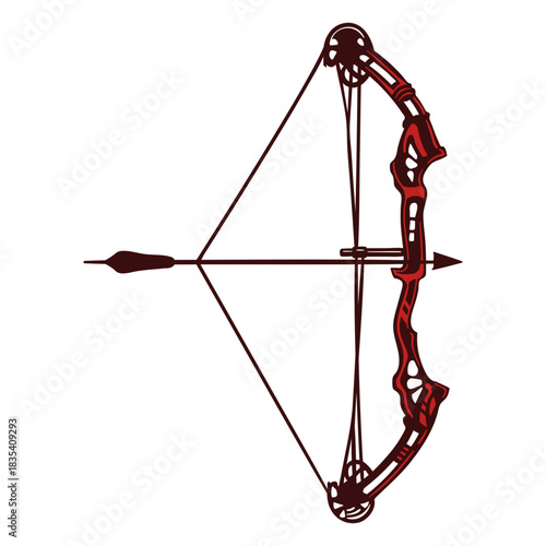 Archery compound bow and arrow