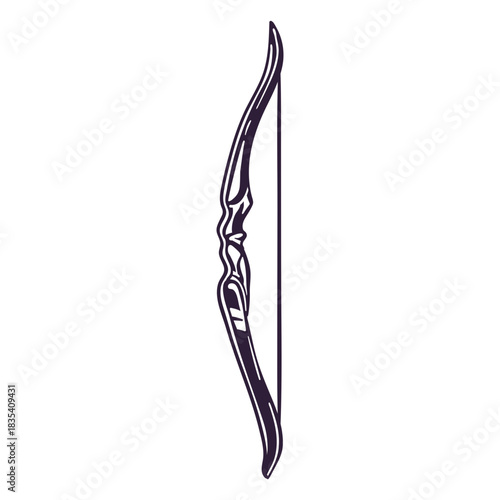 Archery bow black and white