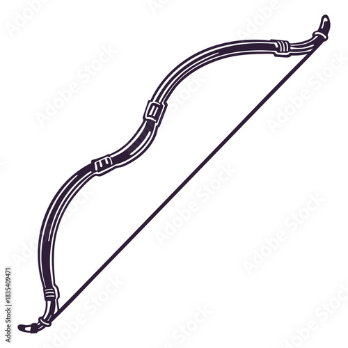 Archery recurve bow high contrast