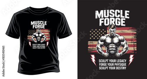 Muscle forge T-shirt design