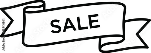 Sale banner ribbon promotion discount offer marketing retail shopping price