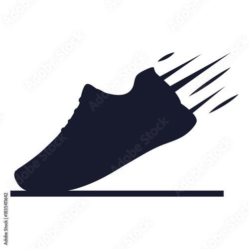 Running shoe speed silhouette