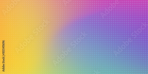 Abstract gradient of rainbow colors or light colored background with dot texture.
