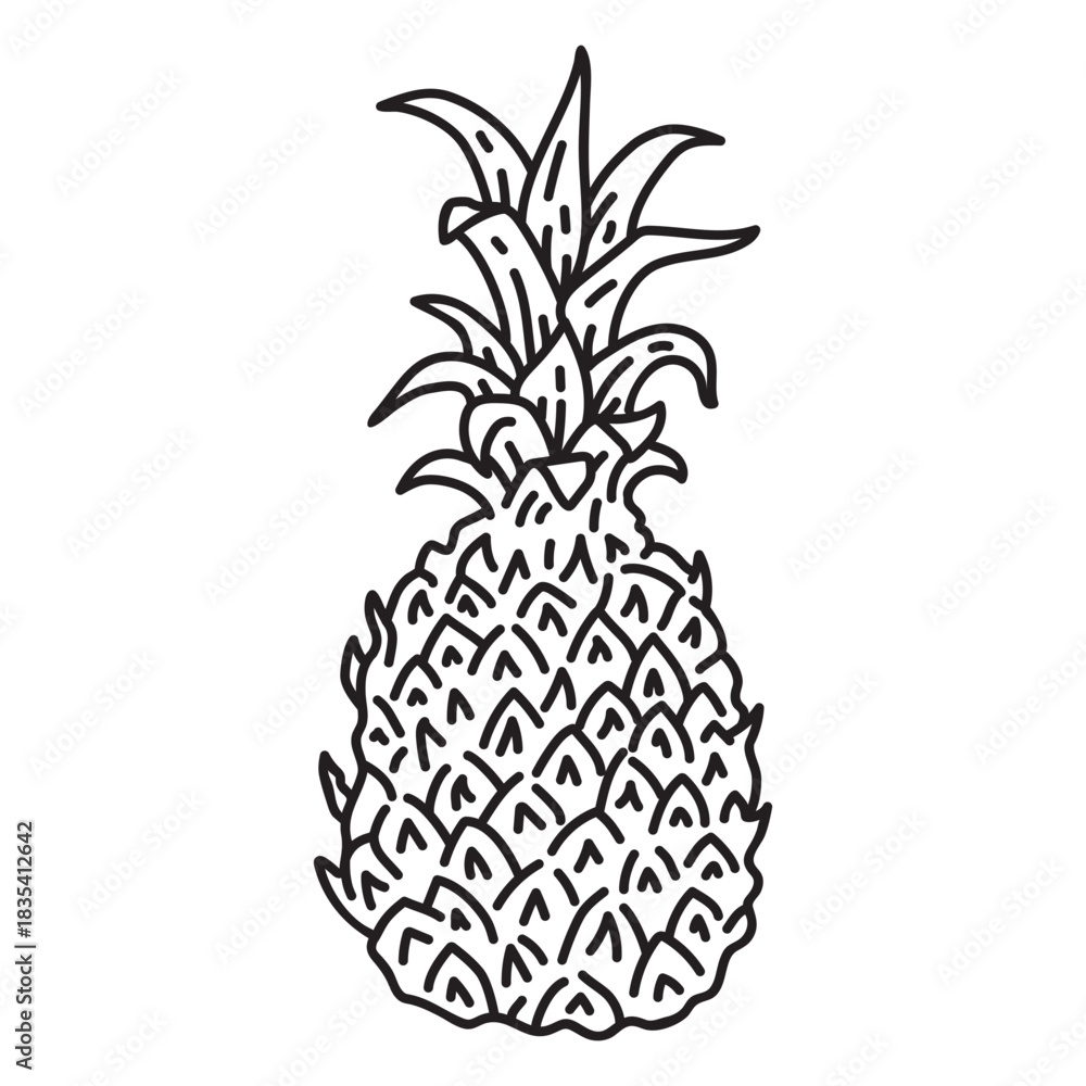 Obraz premium Pineapple detailed icon