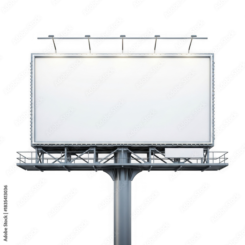 Obraz premium Blank billboard structure isolated on transparent background