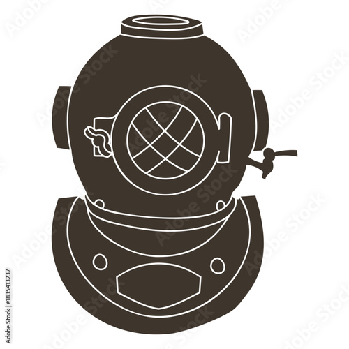 Scuba diving helmet cutout