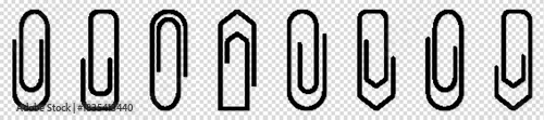 Paper clip icons set