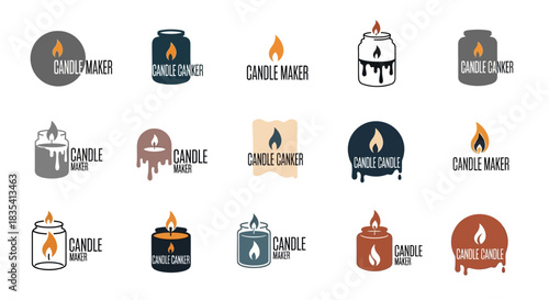 Collection of Candle Maker and Candle Business Logo Designs for Branding and Design Projects