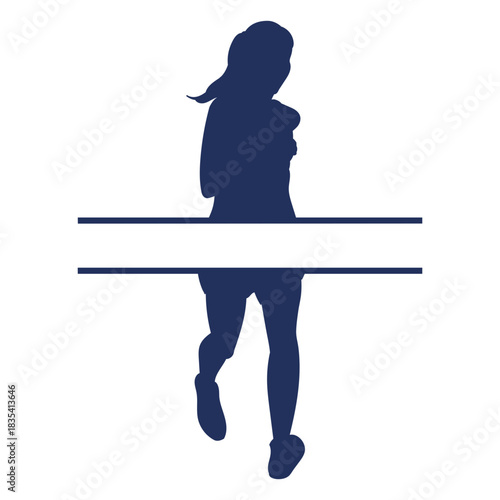 Marathon woman athlete people silhouette