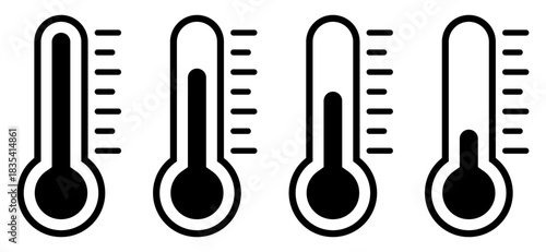 Temperature vector icon set