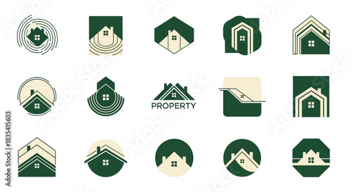 Collection of Minimalist House and Property Logos for Real Estate Business Identity