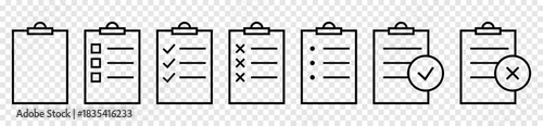 Clipboard checklist or document set