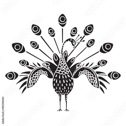 Peacock mexican sculpture