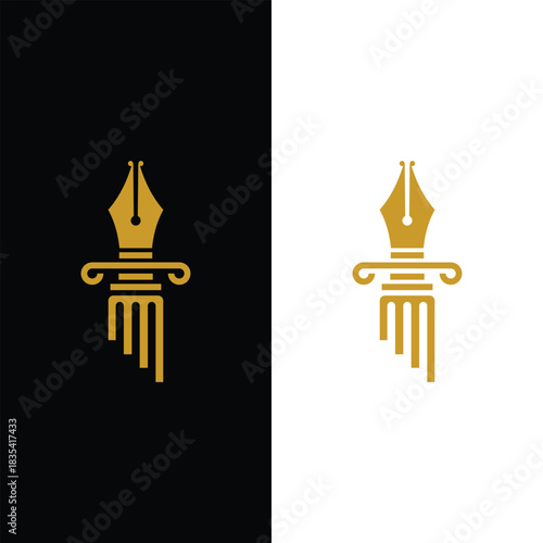 Pillar Pen law Logo Design