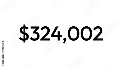10 Million Dollars number Counter 4k Animation. Counting, USD counter