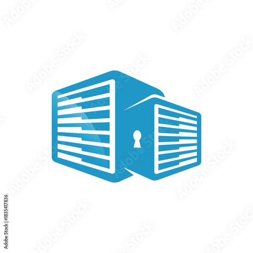 storage company logo design template