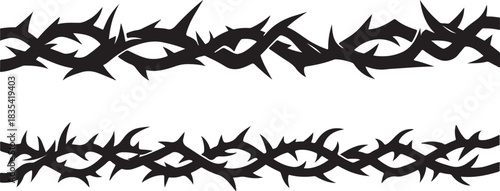 Crown of Thorns Seamless Pattern – Christian Symbol Vector Design.