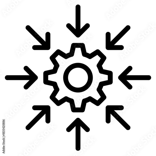 Control icon in vector illustration Simple modern line style for apps, reports, and digital dashboards.