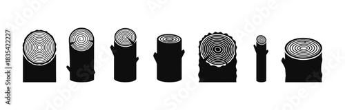 Collection of polynesian tiki masks in black and white on white background