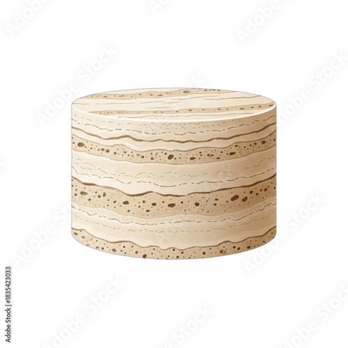 Cylindrical Object with Layered Texture.