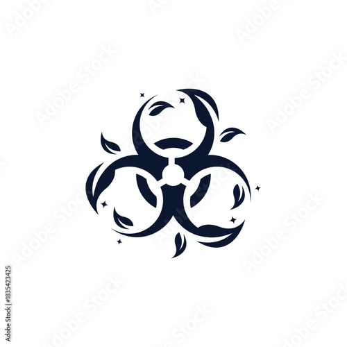 bio hazard leaf logo design