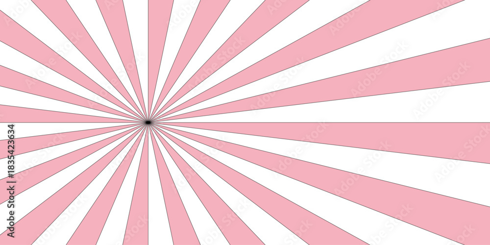 Fototapeta premium Ray star template burst background design.pink swirling pattern background with Vortex starburst spiral twirl strips. Comic design element.