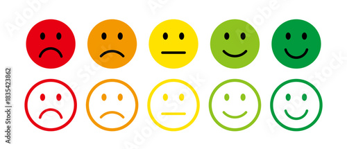 Emotion rating icons for customer feedback