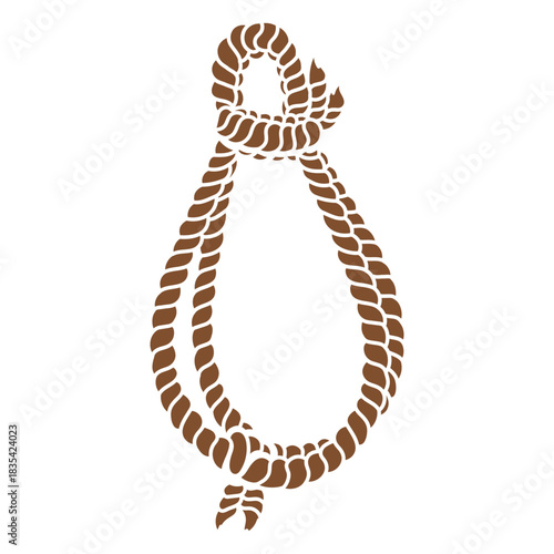 Wild west cowboy rope cut out