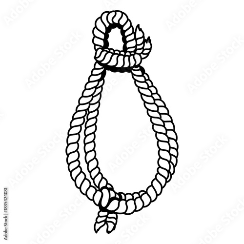 Wild west knotted rope filled stroke