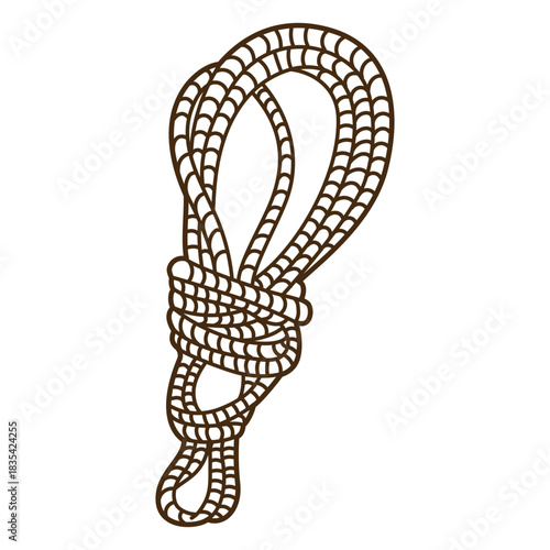 Wild west cowboy rope stroke