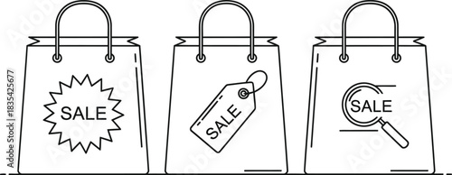 Shopping bags sale discount retail promotion offer marketing commerce shop price