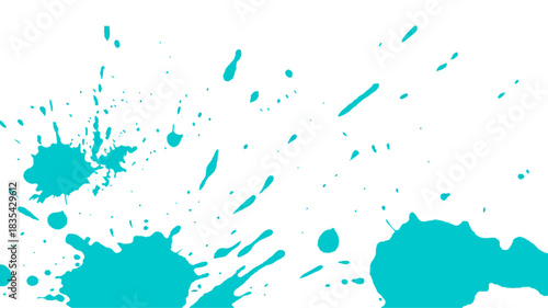 Blue watercolor ink paint splash artistic texture vector art design