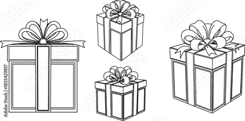 Gift present box ribbon bow celebration holiday birthday surprise package event