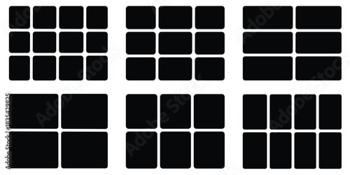 big mega collection of blank college frame photo part or picture Vector mockup mega collection bundle. mega set picture college. photo frame mega bundle