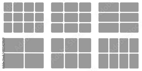 big mega collection of blank college frame photo part or picture Vector mockup mega collection bundle. mega set picture college. photo frame mega bundle