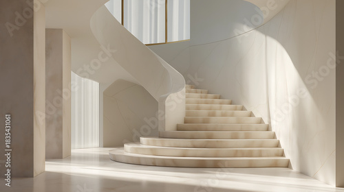 Cloud dancer modern architecture spiral staircase design interior luxury home decor ideas colour of the year 2026