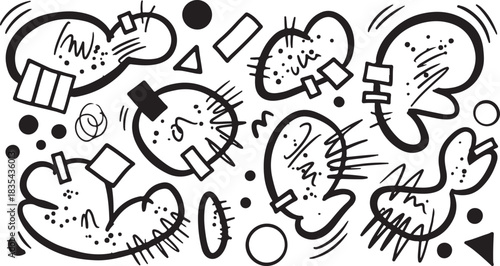 Chaotic Harmonics: Abstract Micro-Cosmic Motion in Black and White