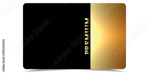 Vip gold card. Luxury texture template design. VIP ticket on black background for invitation, club, award, casino, certificate. Golden exclusive premium card.