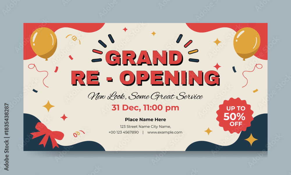 Fototapeta premium Grand Opening Banner Design