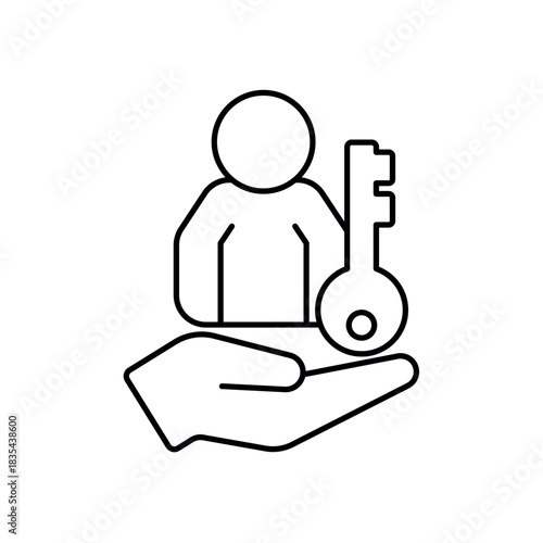 Icon a ownership, isolated against a clean background.