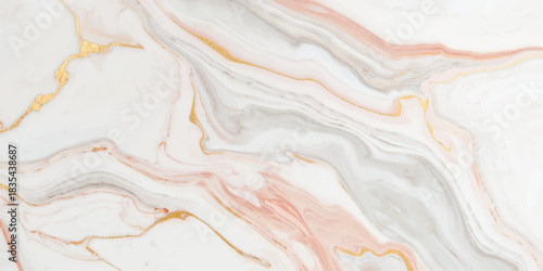 Abstract background texture of soft pink and orange silk fabric pattern with liquid wave design