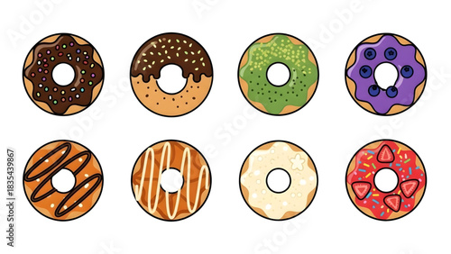 Delicious Donuts A Colorful Array of Sweet Treats