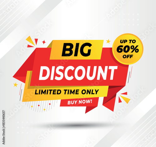Limited Time Only Big Discount up To 60 off Promotional banner	
