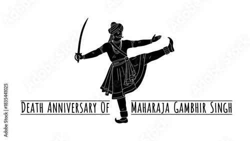 Maharaja Gambhir Singh Death Anniversary Silhouette.