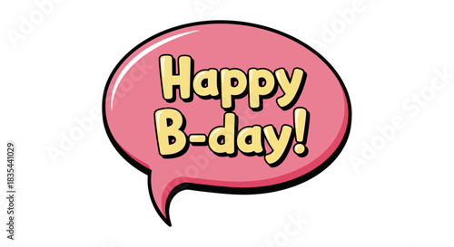 Birthday greeting bubble with 