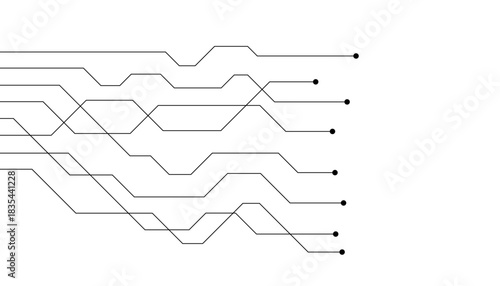 Abstract futuristic circuit board Illustration, Circuit board with various technology elements. Circuit board pattern for technology background. Vector illustration