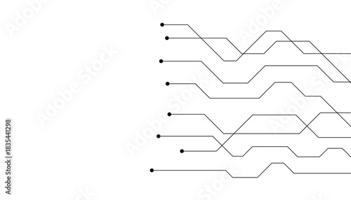 Abstract futuristic circuit board Illustration, Circuit board with various technology elements. Circuit board pattern for technology background. Vector illustration