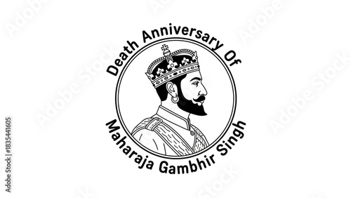 Death Anniversary Of Maharaja Gambhir Singh Emblem.