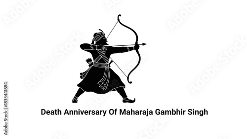 Maharaja Gambhir Singh Death Anniversary Silhouette.