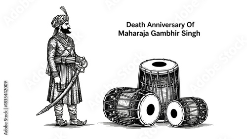 Maharaja Gambhir Singh Death Anniversary with Traditional Drums.